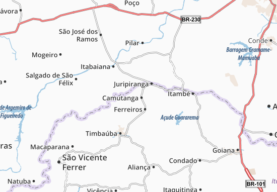 Kaart Plattegrond Camutanga