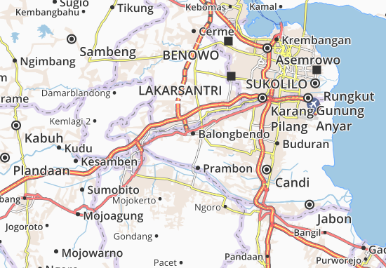 Balongbendo Map