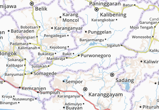Karte Stadtplan Purwonegoro