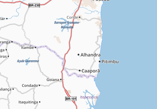 Karte Stadtplan Alhandra