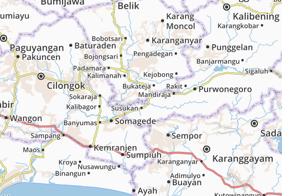 Karte Stadtplan Kemangkon