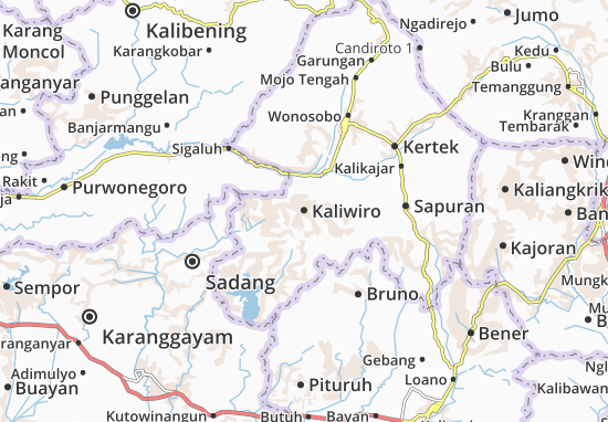 Karte Stadtplan Kaliwiro