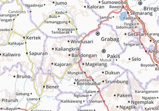 Kaart Plattegrond Magelang-Kodya