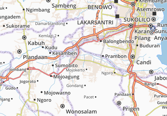 Kaart Plattegrond Bangsal