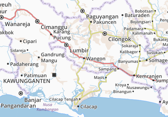 Karte Stadtplan Wangon