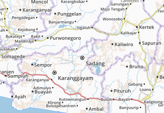 Karte Stadtplan Sadang