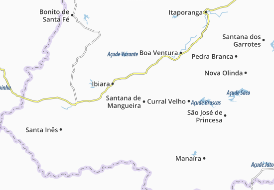 Mapa Santana de Mangueira