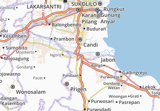 Karte Stadtplan Gempol