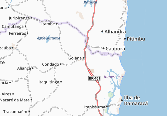 Karte Stadtplan Goiana