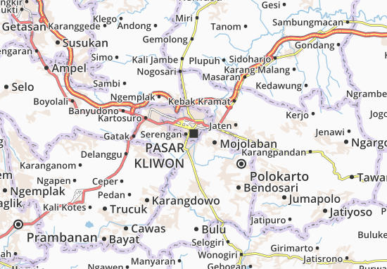 Karte Stadtplan Pasar Kliwon