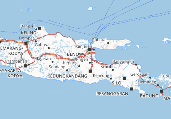 Karte Stadtplan Mojokerto