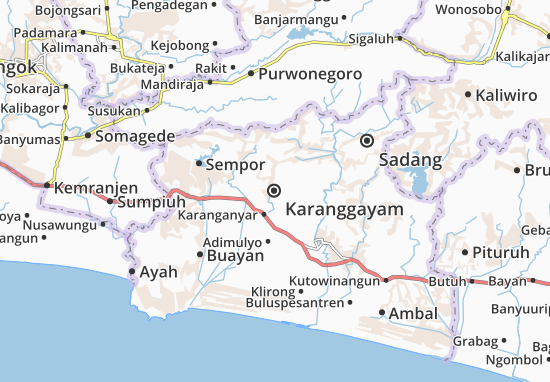 Karte Stadtplan Karanggayam