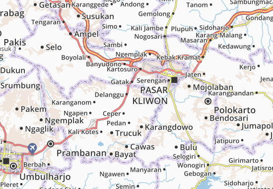 Wonosari Map