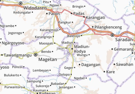 Kaart Plattegrond Mangunharjo