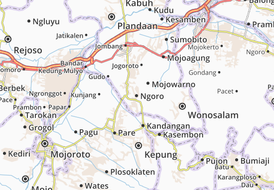 Karte Stadtplan Ngoro