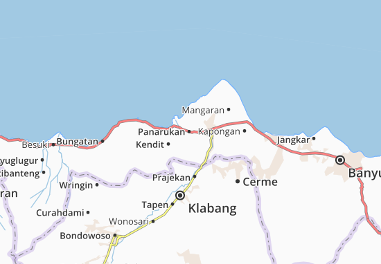 Kaart Plattegrond Panarukan
