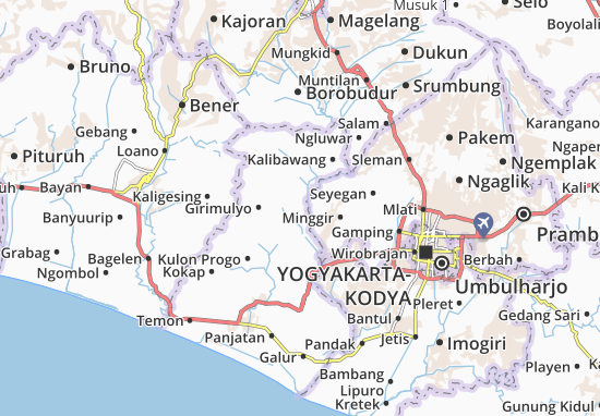 Kaart Plattegrond Nanggulan