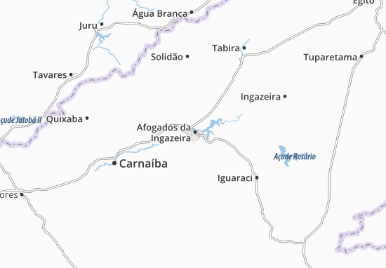 Karte Stadtplan Afogados da Ingazeira