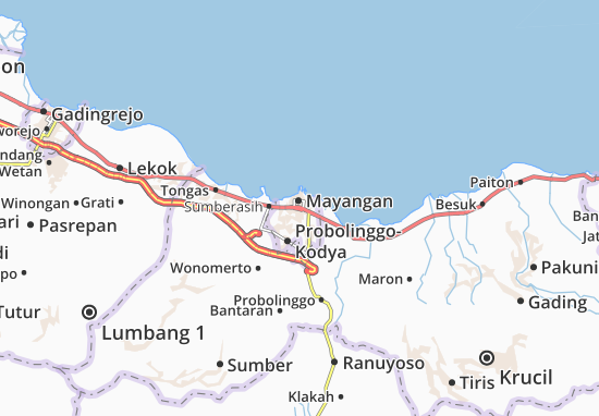 Kaart Plattegrond Mayangan