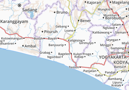 Kaart Plattegrond Banyuurip