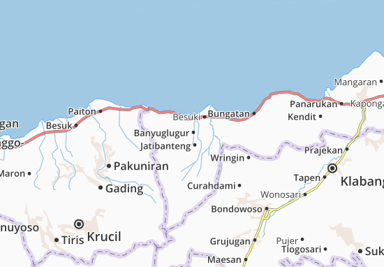 Kaart Plattegrond Banyuglugur