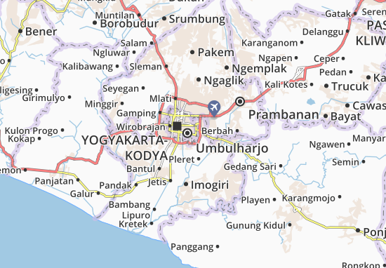 Karte Stadtplan Kotagede