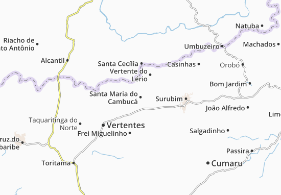 Mapa Santa Maria do Cambucá