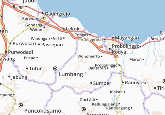 Karte Stadtplan Lumbang 2