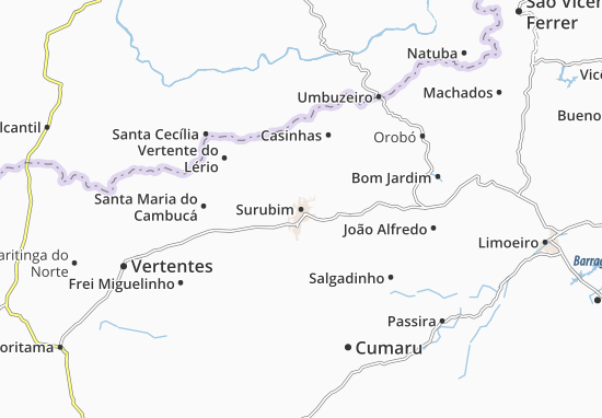 Karte Stadtplan Surubim