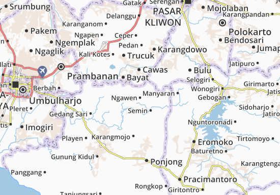 Karte Stadtplan Ngawen