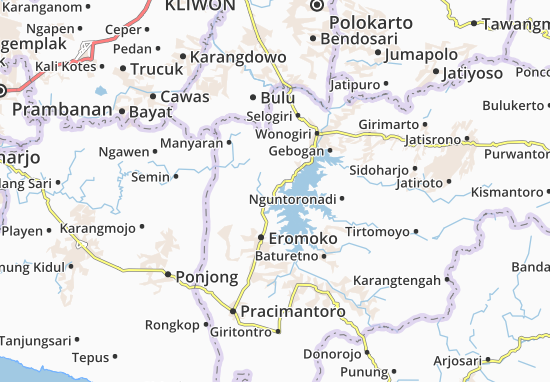 Karte Stadtplan Wuryantoro