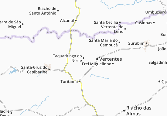 Mapa Taquaritinga do Norte
