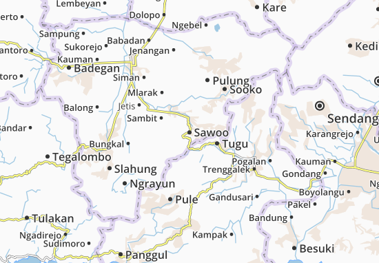 Karte Stadtplan Sawoo