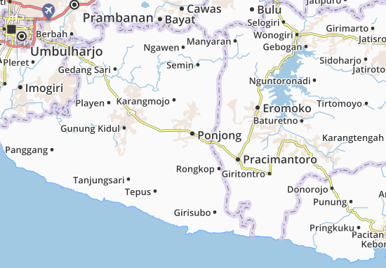 Karte Stadtplan Ponjong