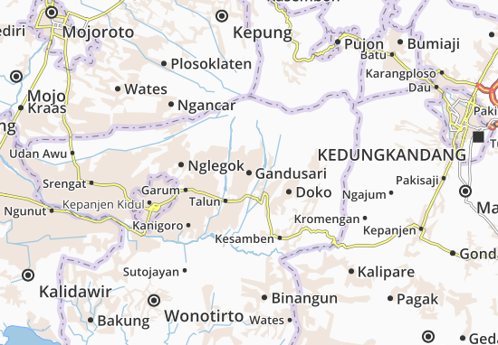 Karte Stadtplan Gandusari