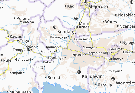 Kaart Plattegrond Kedungwaru