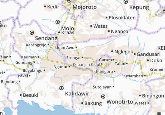 Karte Stadtplan Srengat