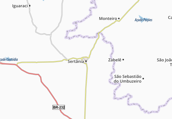 Mapa Sertânia