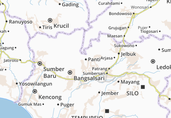 Karte Stadtplan Panti