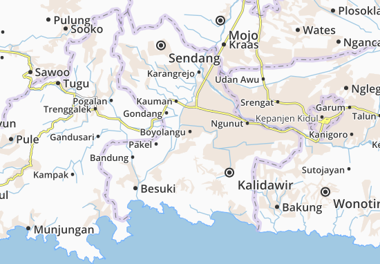Karte Stadtplan Boyolangu