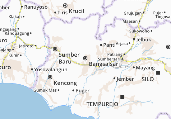 Kaart Plattegrond Bangsalsari
