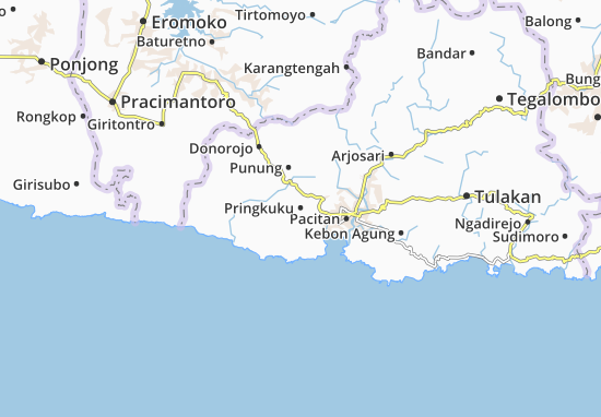Kaart Plattegrond Pringkuku