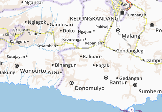 Karte Stadtplan Kalipare