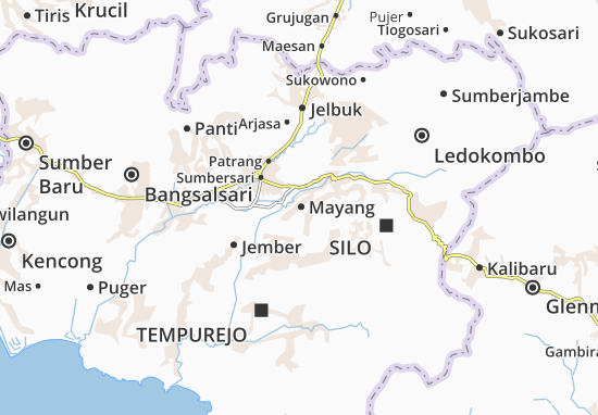 Karte Stadtplan Mayang