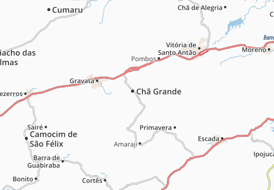 Kaart Plattegrond Chã Grande