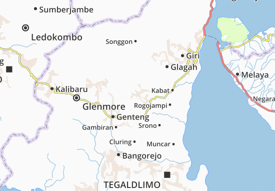 Karte Stadtplan Singojuruh