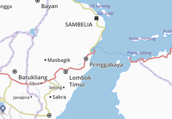 Karte Stadtplan Pringgabaya