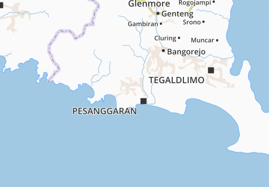 Karte Stadtplan Pesanggaran