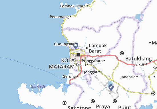 Karte Stadtplan Kota Mataram