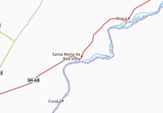 Mapa Santa Maria da Boa Vista